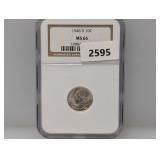 NGC 1946-D MS66 90% Silv Roos Dime