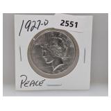 1927-D 90% Silv Peace $1 Dollar