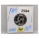 1964 PF 90% Silv Wash Quarter