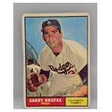 1961 Topps #344 Sandy Koufax HOF Dodgers Creases