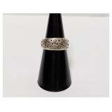 .925 Sterl Engraved Symbol Ring Sz 6