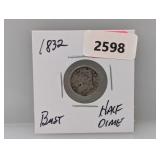 1832 90% Silv Bust Half Dime