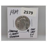 1929 90% Silv Standing Liberty Quarter