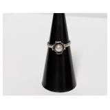 .925 Sterl Pearl Center Ring Sz 5