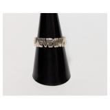 .925 Sterl 'Believe in Me' Band Sz 8.5