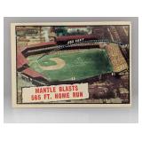 1961 Topps Mantle Home Run HOF Yankees Wrinkle
