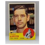 1963 Topps Johnny Klippstein Hi # Series Crease