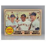 1968 Topps Mantle/Mays/Killebrew Three HOFs DMG