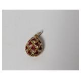 .925 Sterling Enamel Egg Pendant