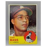 1963 Topps Norm Bass Athletics Tough 5th Series