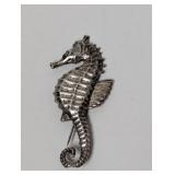 .925 Sterling Seahorse Brooch