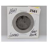 1841 90% Silv Seated Half $1 Dollar