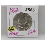 1952 90% Silv Franklin Half $1 Dollar
