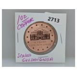 1oz .999 Copper Schloss Guldengossa Round