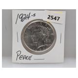 1924-S 90% Silv Peace $1 Dollar