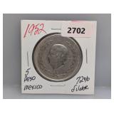 1952 72% Silv Mexico 5 Peso