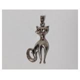 .925 Sterling Cat Pendant