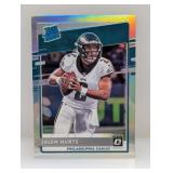 2020 Optic Jalen Hurts #164 RC Silver Holo Prizm