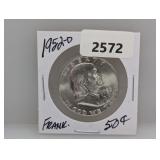 1952-D 90% Silv Franklin Half $1 Dollar