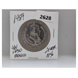 1959 10% Silv Mexico Un Peso