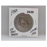 1959 10% Silv Mexico Un Peso