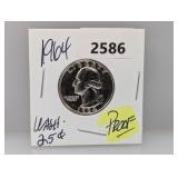 1964 PF 90% Silv Wash Quarter