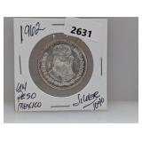 1962 10% Silv Mexico Un Peso