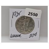 1935 90% Silv Walker Half $1 Dollar