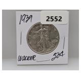 1939 90% Silv Walker Half $1 Dollar