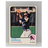 1973 Topps #100 Hank Aaron 'Hall Of Fame Braves'