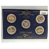 1999 24K Gold Plated State Quarters Set
