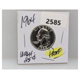1964 PF 90% Silv Wash Quarter