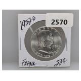 1952-O 90% Silv Franklin Half $1 Dollar