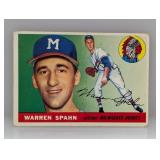 1955 Topps #31 Warren Spahhn HOF Braves Surface