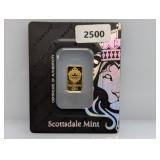 2G .999 Scottsdale Gold Bar