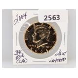 2004 Gold Layered Clad JFK Half $1 Dollar