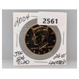 2004 Gold Layered Clad JFK Half $1 Dollar