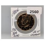 2004 Gold Layered Clad JFK Half $1 Dollar