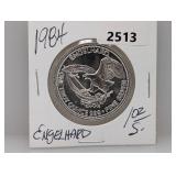 1984 1oz .999 Silv Engelhard Prospector Round