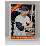 1966 Topps #50 Mickey Mantle HOF Wrinkle/Stain