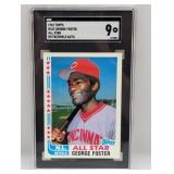 1982 Topps All-Star NO FACSIMILE AUTO Foster SGC 9