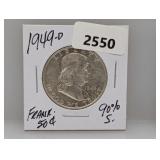 1949-D 90% Silv Franklin Half $1 Dollar
