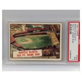 1961 TOPPS MANTLE BLASTS 565 #406 PSA 7