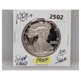 1987-S PF 1oz .999 Silv Eagle $1 Dollar