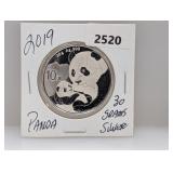 2019 30G .999 Silv Panda 10 Yuan
