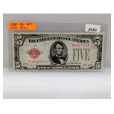 1928 Red Seal $5 US Note