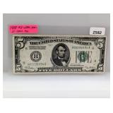 1928 Green Seal St Louis $5 Fed Reserve Note