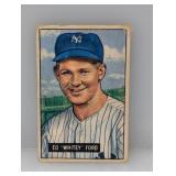 1951 Bowman #1 Whitey Ford RC HOF Yankees Creases