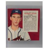 1955 RED MAN TOBACCO WARREN SPAHN HOF Creases/MK