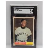 1961 Topps Juan Marichal Rookie SGC 5